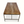 Coffee table with brown stone tabletop, angled sides, and dark metal base