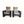 Pair of reclining armchairs with beige upholstery and dark wood arms