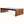 Rectangular coffee table with dark tabletop and vertical wood slat side panels