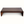 Low rectangular coffee table with dark top and angled wooden legs