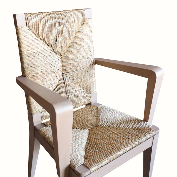 Pair of 1940s French Rush Armchairs