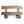 Live-edge wooden bench with plank seat and chunky log legs, blue-stained end-grain