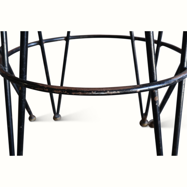 Set of Four 1950s Iron Barstools