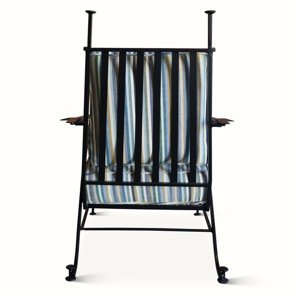 Iron Armchair and Ottoman by John Salterini