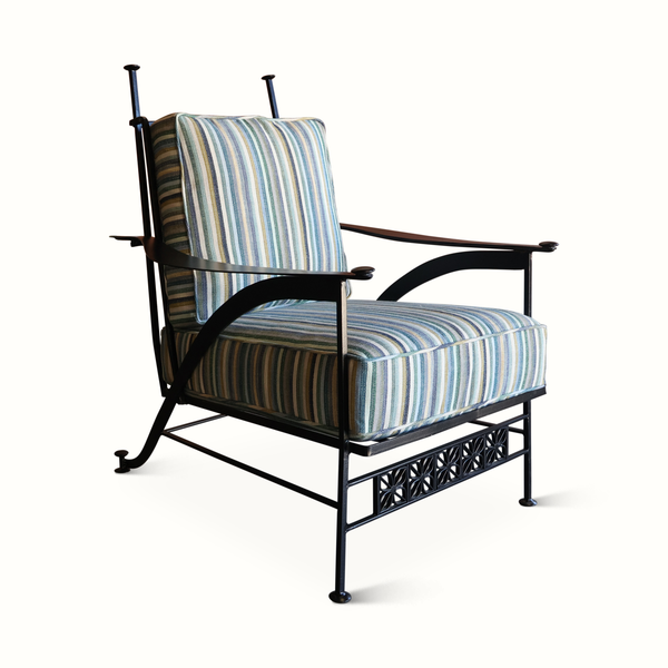 Iron Armchair and Ottoman by John Salterini