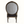 Round-back armchair with checkered upholstery and dark leather-look lower seat cushion