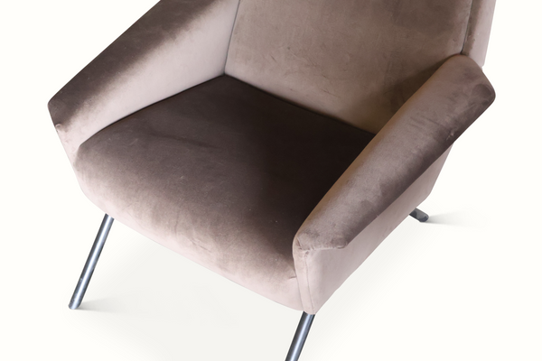 Pair of Velvet Italian Armchairs