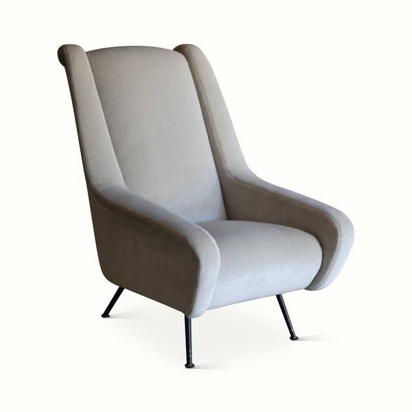 1950s Italian Mohair Lounge Chair