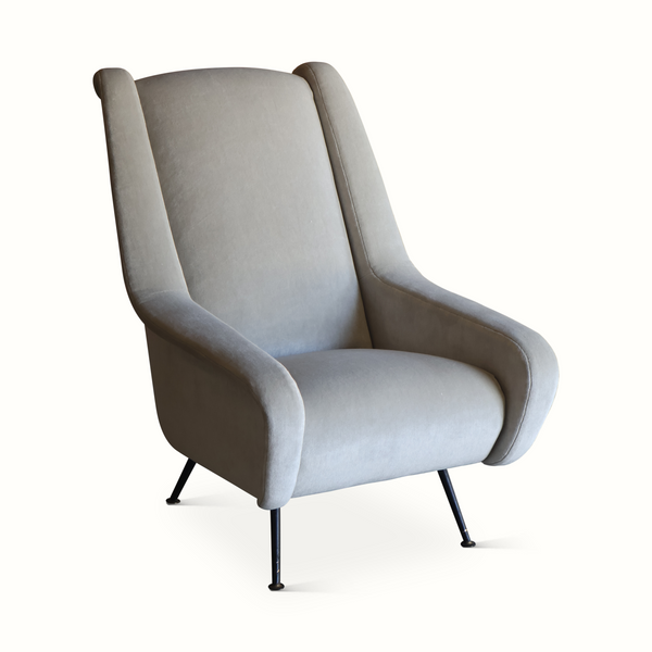 1950s Italian Mohair Lounge Chair