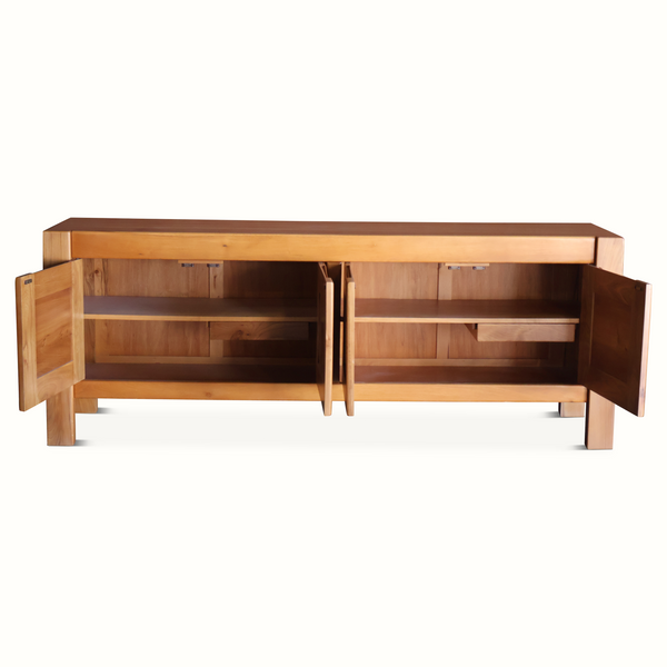 Elm Credenza by Maison Regain, France, 1960s