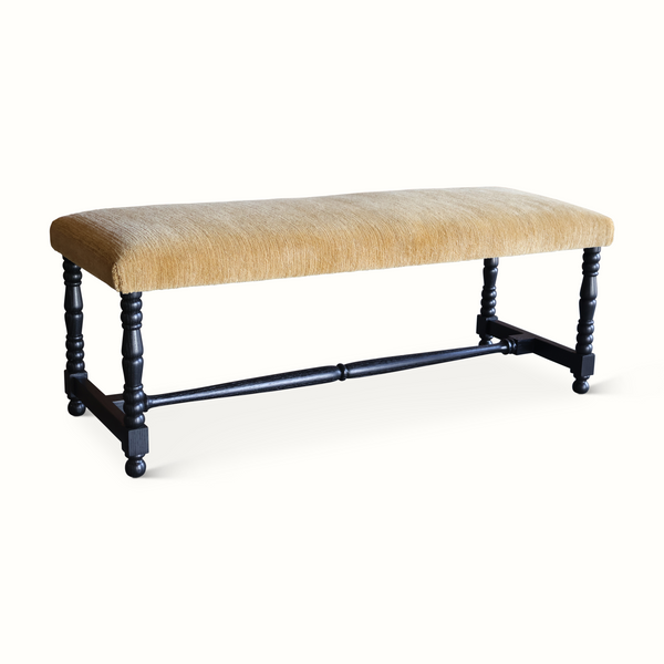 Mamounia Bench in a Silk Ochre Rug