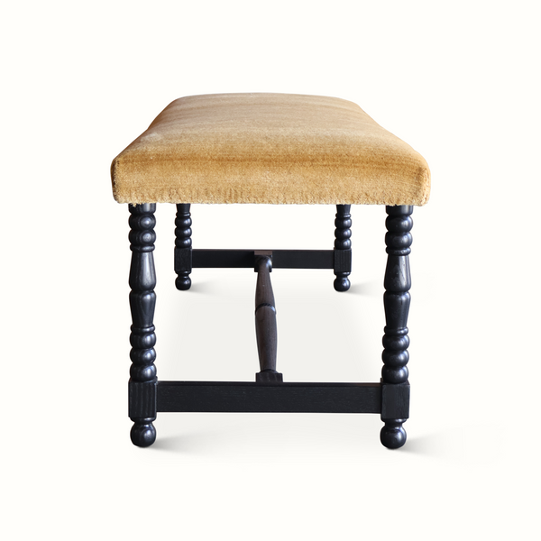 Mamounia Bench in a Silk Ochre Rug