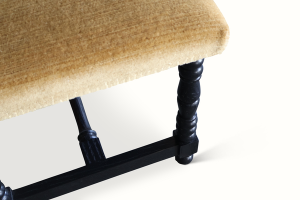 Mamounia Bench in a Silk Ochre Rug