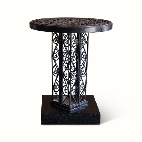 1930s French Iron Side Table