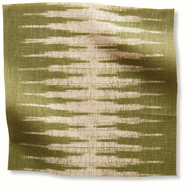 Peter Dunham Textiles Ikat in Olive Pillow