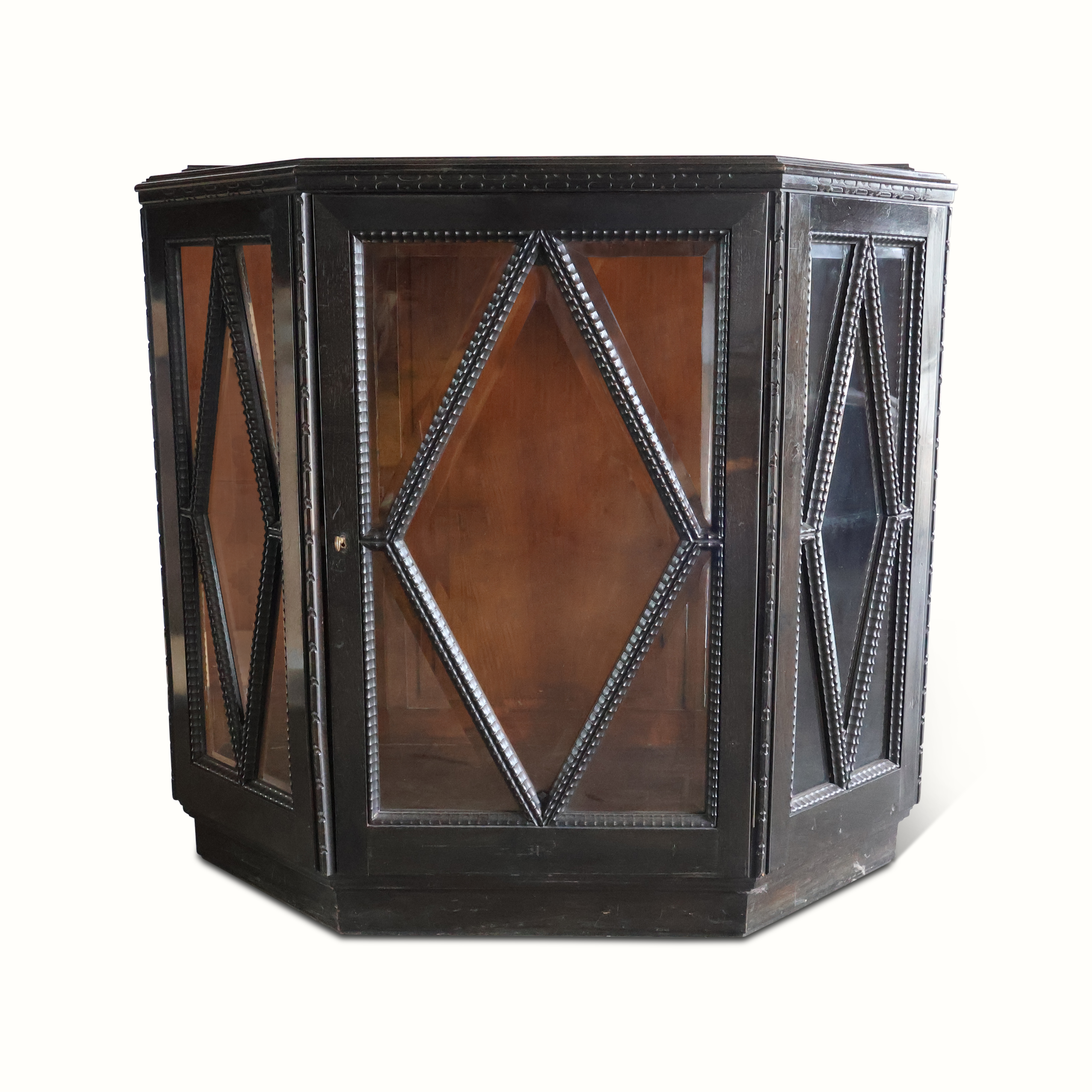 Italian Faceted Vitrine Cabinet