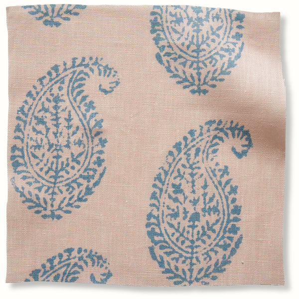Peter Dunham Textiles Kashmir Paisley in Blue/Pink Pillow