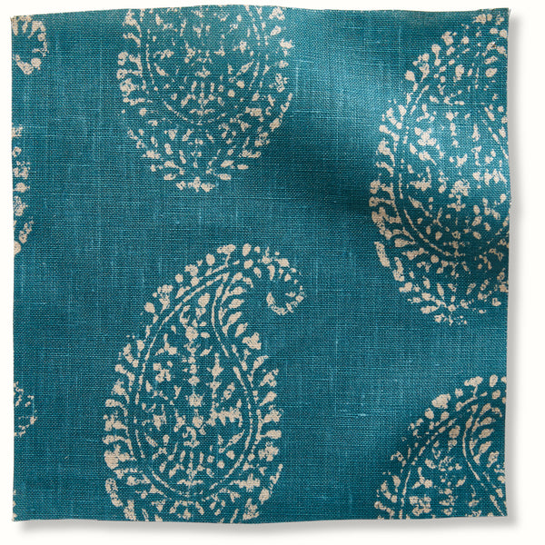 Peter Dunham Textiles Kashmir Paisley in Tea/Peacock Pillow