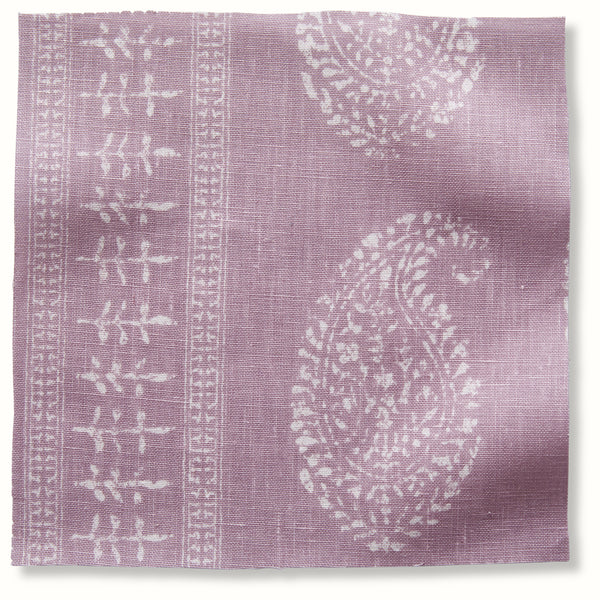 Peter Dunham Textiles Kashmir Paisley in White/Lilac Pillow