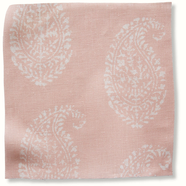 Peter Dunham Textiles Kashmir Paisley in White/Pink Pillow
