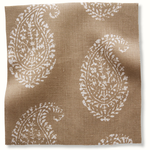 Peter Dunham Textiles Kashmir Paisley in White/Stone Pillow