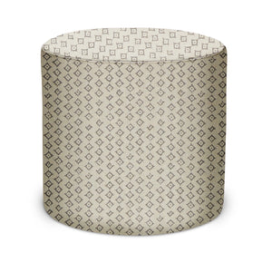 Indoor Pouf in Peter Dunham Textiles Kumbh in Ash/Natural