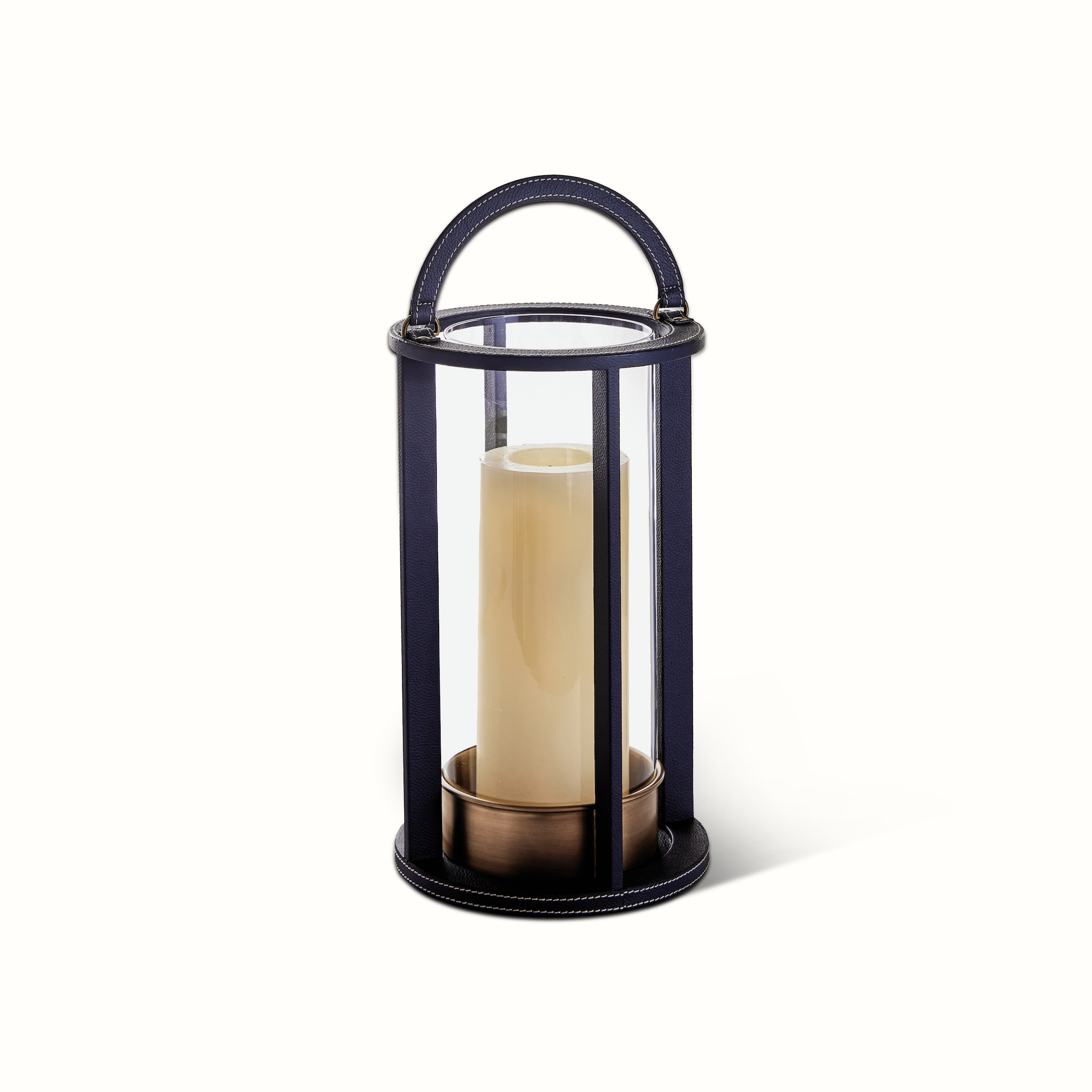 Leather Stitched Lantern