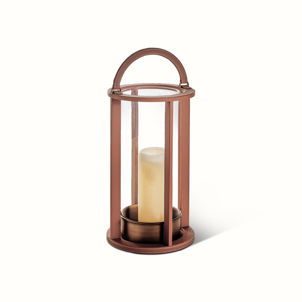 Leather Stitched Lantern