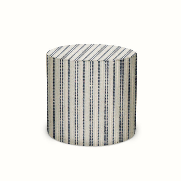 Indoor/Outdoor Pouf in Peter Dunham Textiles Majorelle Ocean