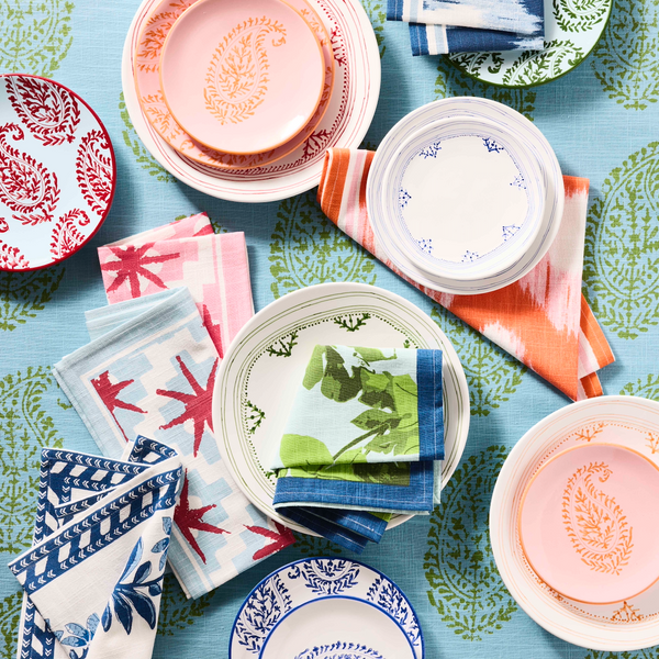 Peter Dunham + Hudson Grace Green Fig and Fez, Cocktail Napkins Set of 50