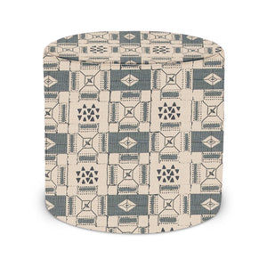 Indoor Pouf in Peter Dunham Textiles Mogador in Blue/Indigo