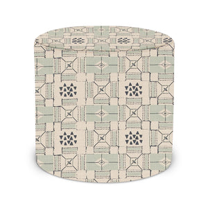 Indoor Pouf in Peter Dunham Textiles Mogador in Ocean/Indigo