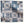 Indigo and white geometric patterned pillow cover