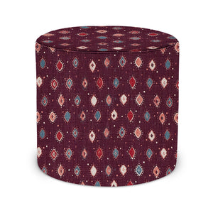 Indoor Pouf in Peter Dunham Textiles Oona in Aubergine