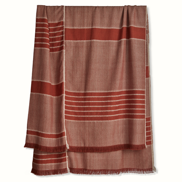 Manta in Orange Alpaca Bedcover and Throw