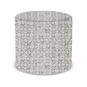 Indoor Pouf in Peter Dunham Textiles Orcha in Ash