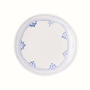 Peter Dunham + Hudson Grace Blue Fez Painted Border Appetizer Plate