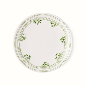 Peter Dunham + Hudson Grace Green Fez Painted Border Appetizer Plate