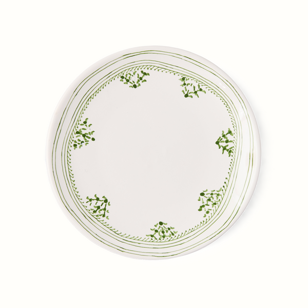 Peter Dunham + Hudson Grace Green Fez Painted Border Appetizer Plate