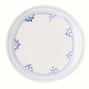 Peter Dunham + Hudson Grace Blue Fez Painted Border Dinner Plate