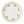 Dinner plate with white center and green painted border with dots and vines