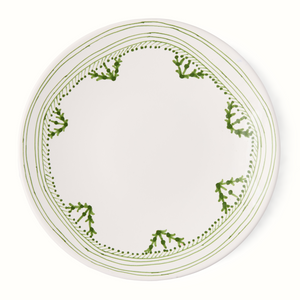 Peter Dunham + Hudson Grace Green Fez Painted Border Dinner Plate