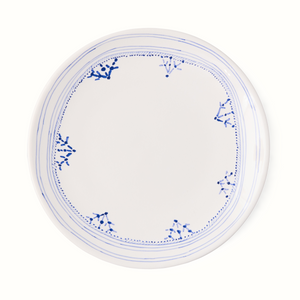 Peter Dunham + Hudson Grace Blue Fez Painted Border Salad Plate