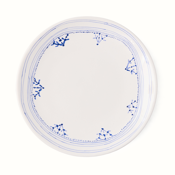 Peter Dunham + Hudson Grace Blue Fez Painted Border Salad Plate