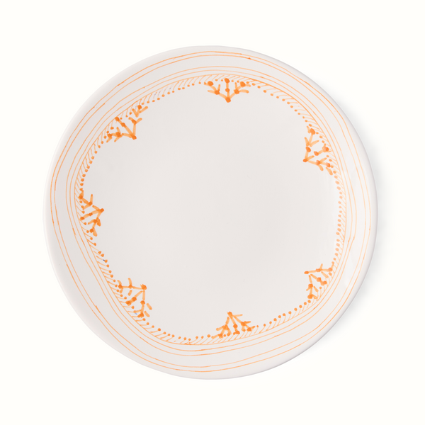 Peter Dunham + Hudson Grace Orange Fez Painted Border Salad Plate
