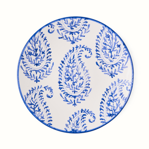 Peter Dunham + Hudson Grace Blue Kashmir Painted Paisley Salad Plate