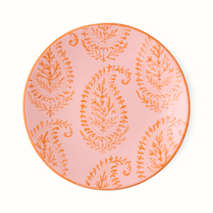 Peter Dunham + Hudson Grace Pink Kashmir Painted Paisley Salad Plate