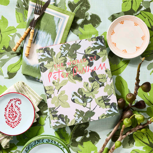 Peter Dunham + Hudson Grace Green Fig Leaf Printed Napkin