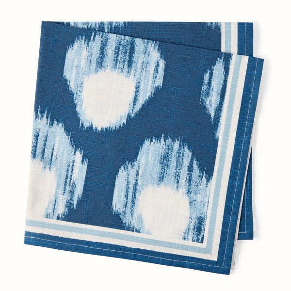 Peter Dunham + Hudson Grace Blue Bukhara Printed Napkin