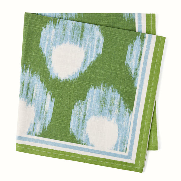 Peter Dunham + Hudson Grace Green Bukhara Printed Napkin
